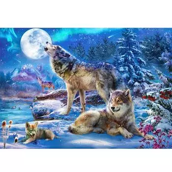 Алмазная картина животное вышивка крестом Алмазная вышивка волк Алмазная мозаика комплект 20X30CM