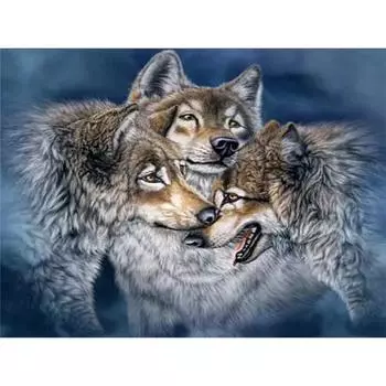 Алмазная картина животное вышивка крестом Алмазная вышивка волк Алмазная мозаика комплект 20X30CM
