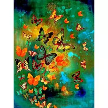Алмазная картина Животные Бабочки 3D Вышивка крестом Алмазная вышивка Мозаика Бриллианты 20X30CM