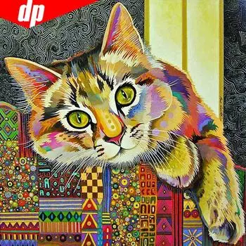 Алмазная картина Животные Картины Стразы Алмазная вышивка Кошки Рукоделие Алмаз 30x30