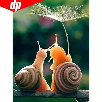 Алмазная картина животных Алмазная вышивка Продажа Улитки 5D DIY Полный круглый вышивки крестом 20X30CM