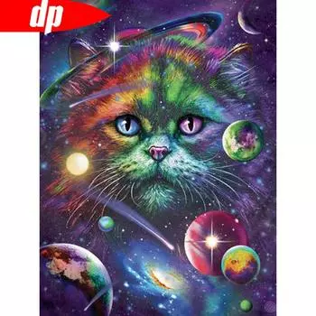 Алмазная картина животных горный хрусталь мозаика Алмазная вышивка кошка вышивка крестом 20X30CM
