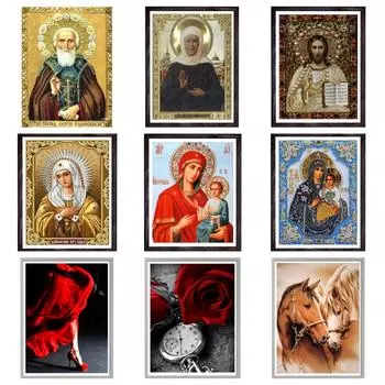 Алмазная краска 5D Фараон Девственная роза и конь DIY алмазная живопись