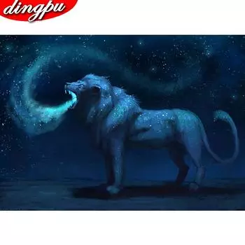 Алмазная мозаика 5D DIY Вышивка Алмазные животные Картина Крест Стич Пейзаж Полный площади дрель украшения Главная Full Round 20X30CM