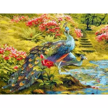 Алмазная мозаика, круглая алмазная картина, прибытие, цветок, животное, украшение для дома, стразы, фотографии 20X30CM
