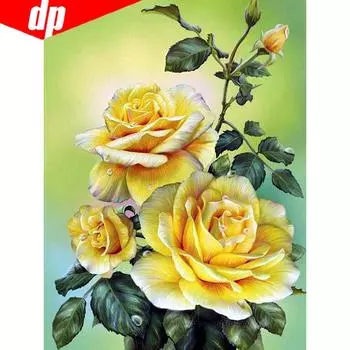 Алмазная мозаика макет растения украшение дома алмазная живопись полный круглый прибытие вышивка крестом картина 20X30