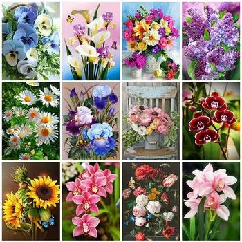 Алмазная мозаика маргаритка новое поступление картина красочный пион вышивка крестом фаленопсид вышивка цветок 5D подарок ручной работы Full Round 20X30CM