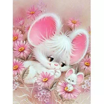 Алмазная мозаика мультфильм 5D DIY алмазная живопись животные прекрасная мышь полная круглая дрель вышивка крестиком украшения дома подарки 20X30CM