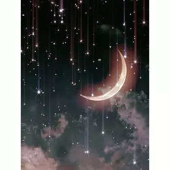 Алмазная мозаика Пейзаж Луна Звезда Алмазная живопись Ночное небо Алмазная мозаика Ремесленный комплект Домашний декор 30x40 см/12x16 дюймов 30x40cm NO Frame