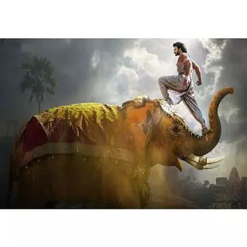 Алмазная мозаика, полная круглая алмазная вышивка Баахубали, алмазная картина, вышивка крестом 20X30CM