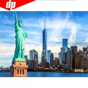 Алмазная мозаика, распродажа, живописная алмазная живопись, новые круглые камни, башня, картины со стразами 20X30