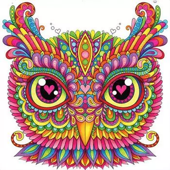 Алмазная мозаика Сова 5D Алмазная картина Животное Алмазная вышивка Стразы Фотографии 30X30CM