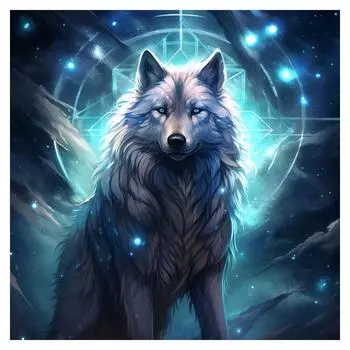 Алмазная мозаика Волк Полная вышивка Картина с изображением животных Стразы Хобби Ручная работа Набор для творчества Домашний декор Full Round 20x20CM