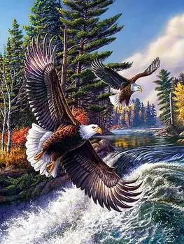 Алмазная мозаика Животное 5D Алмазная картина Рукоделие Алмазная картина Полная дрель Круглая 15*20cm