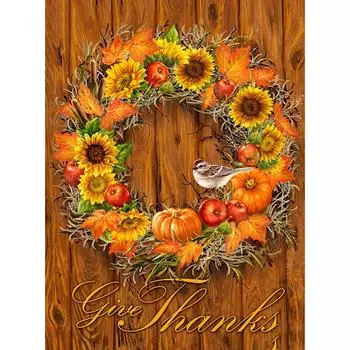 Алмазная картина цветы Полная круглая дрель 3D Мозаика Вышивка крестом Алмазная вышивка 20X30CM