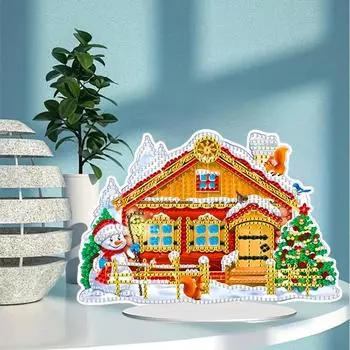 Алмазная роспись, украшение мебели на Рождество, акриловый кулон, сделай сам, мозаичное искусство, подарок ручной работы