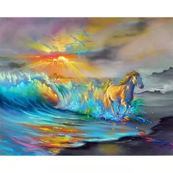 Алмазная картина вышивка крестом дом круглая алмазная вышивка побережье полный круглый алмазный пейзаж 20X30CM