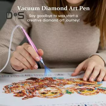 Алмазная ручка вакуумного типа Электрическая алмазная ручка без воска Алмазная ручка для различных алмазов Простая работа по размещению алмазов фиолетовый