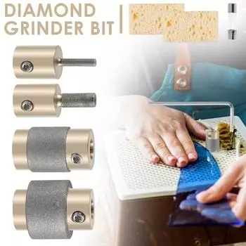 Алмазная шлифовальная головка 1 дюйм 3/4 дюйма 1/4 дюйма 1/8 дюйма стандартная зернистость латунная шлифовальная головка для стекла, инструмент для стеклянного камня красный