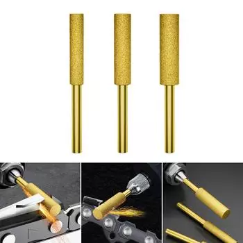 Алмазная точилка для бензопилы, шлифовальный камень с заусенцами высокой твердости, наборы для заточки бензопил, цепная пила (5/32 , 3/16 , 7/32 ) 9PCS