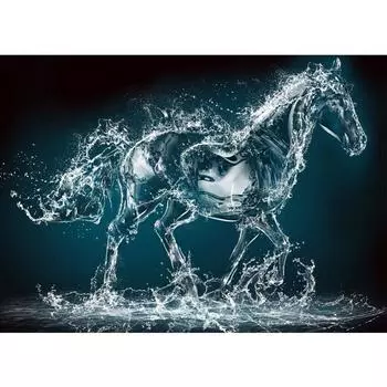 Алмазная вышивка 5D Алмазная вышивка крестиком Кристалл Квадратный/круглый бриллиант «Водная лошадь» Украшение DIY Алмазная картина Full Square (20X30CM)