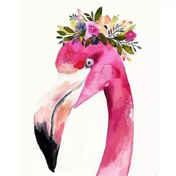 Алмазная вышивка 5D Алмазная вышивка крестиком Кристаллический квадратный/круглый набор бриллиантов Фламинго Украшение DIY Алмазная картина Full Square (20X30CM)