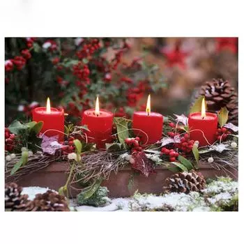 Алмазная вышивка 5d Diy Алмазная картина Красный свет Свеча Мозаика Искусство Алмазная вышивка 20X30CM