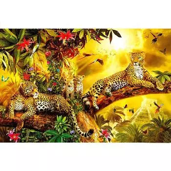 Алмазная вышивка 5D DIY Алмазная картина Лесные листья Алмазная картина Вышивка крестом 20X30CM