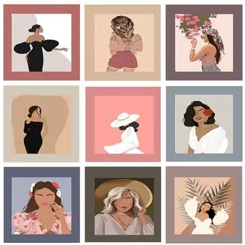 Алмазная вышивка 5d Простая модная алмазная живопись для девочек Мозаичная фигурка вышивка крестом Diy Ремесла Украшение дома 40*5 Full Round 20x25CM