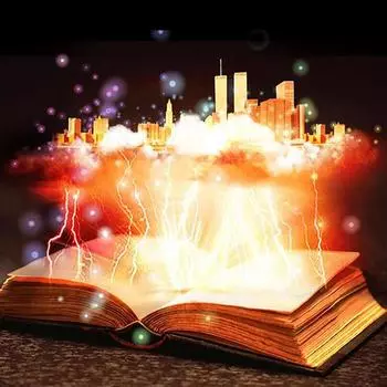 Алмазная вышивка Абстрактная книга Замок Алмазная картина Фэнтези Город Вышивка крестом Полный горный хрусталь 30x30CM