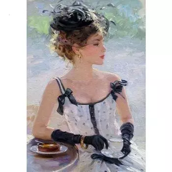 Алмазная вышивка элегантная женщина леди алмазная живопись узор стразы Алмазная мозаика рукоделие DIY Декор 20X30CM