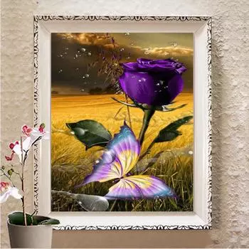 Алмазная вышивка Алмазная картина Полная квадратная круглая картина со стразами Декор Full Round 20X30CM