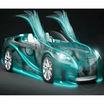 Алмазная вышивка алмазная живопись вышивка крестиком Зеленый спортивный автомобиль 20X30CM