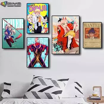 Алмазная вышивка Аниме Бензопила Человек 5D DIY Алмазная картина Вышивка крестом Горный хрусталь Full Round 20X30CM