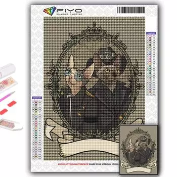 Алмазная вышивка антропоморфные милые животные 5D DIY Алмазная картина вышивка крестом горный хрусталь Full Round 20X30CM