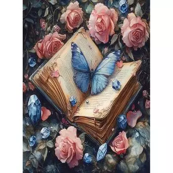 Алмазная вышивка бабочка набор для вышивки крестом картина со стразами полная квадратная алмазная картина книга поделки украшение дома Full Round 20x30CM