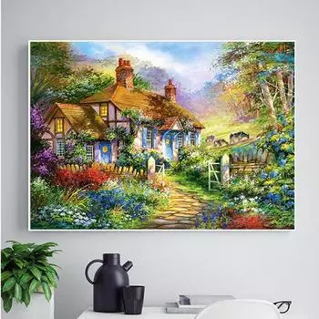 Алмазная вышивка белым мелом, алмазная вышивка крестиком, кристалл, полные алмазные наборы, незавершенная красивая 20X30CM