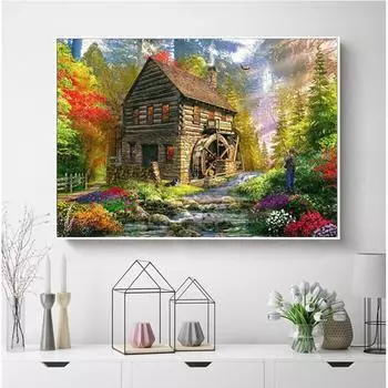 Алмазная вышивка белым мелом, алмазная вышивка крестиком, кристалл, полные алмазные наборы, незавершенная красивая 20X30CM