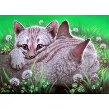 Алмазная вышивка бисером Маленький леопардовый кристалл Алмазная картина Вышивка крестом Рукоделие 20X30CM