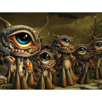 Алмазная вышивка Большие глаза монстра 5D Алмазная картина Вышивка крестиком Алмазная мозаика игла ремесло 20X30CM