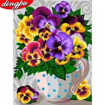 Алмазная вышивка Цветочная картина Вышивка крестиком 5D Алмазная мозаика 20X30CM