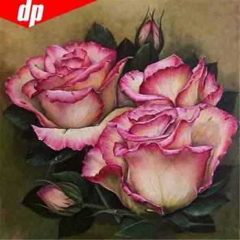 Алмазная вышивка Цветы Алмазная картина Полный круглый приезд Алмазная мозаика Картина 30x30