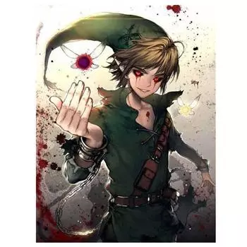 Алмазная вышивка Дисплей Полная дрель Алмазная картина Легенда о Zelda 5d Diy Круглая хрустальная картина 20X30CM
