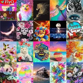 Алмазная вышивка для девочек, полный квадратный круглый дрель, набор для рукоделия, алмазная живопись, комплект со стразами для украшения дома Full Round 20X30CM красный