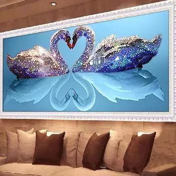 Алмазная вышивка Фэнтези Гусиные пруды Коттедж 5d DIY Алмазная картина вышивка крестиком