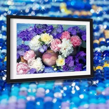 Алмазная вышивка Главная Картина Цветы Алмазная картина ручной работы Мозаика Вышивка крестом 20X30CM
