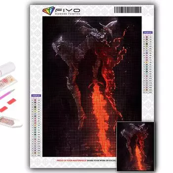 Алмазная вышивка игра Dark Souls 5D DIY Алмазная картина вышивка крестом горный хрусталь Full Round 20X30CM