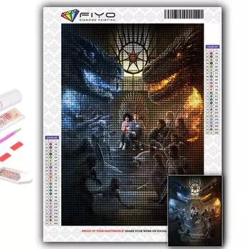 Алмазная вышивка Игра престолов Дракон и красота 5D DIY Алмазная картина Вышивка крестиком Горный хрусталь Full Round 20X30CM