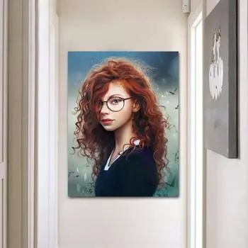 Алмазная вышивка Красивая девушка 5D DIY Алмазная картина Вышивка крестом Горный хрусталь Мозаика Декор 20X30CM