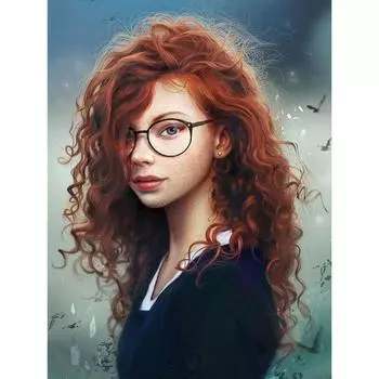 Алмазная вышивка Красивая девушка 5D DIY Алмазная картина Вышивка крестом Горный хрусталь Мозаика Декор 20X30CM